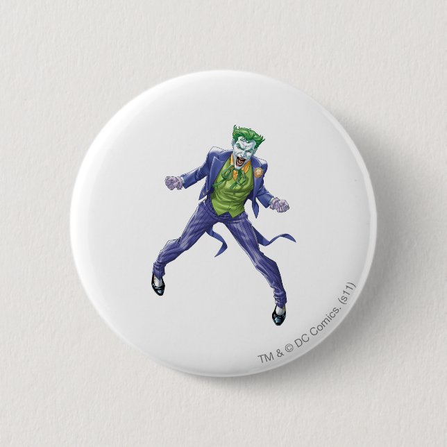The Joker Yells 6 Cm Round Badge (Front)