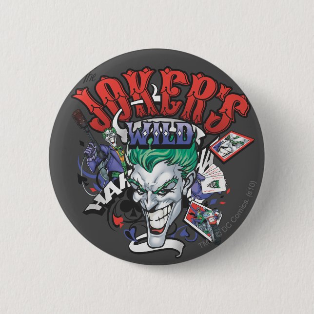 The Joker's Wild 6 Cm Round Badge (Front)