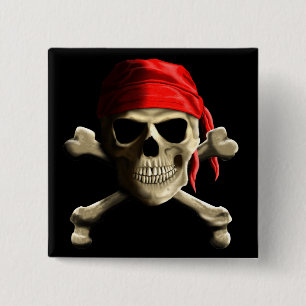 The Jolly Roger 15 Cm Square Badge