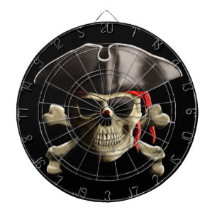 The Jolly Roger Pirate Skull Dartboard