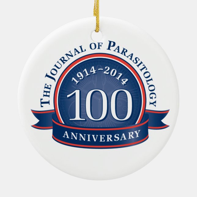 The Journal of Parasitology 100th Anniversary Ceramic Tree Decoration (Back)