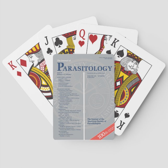 The Journal of Parasitology 100th Anniversary Playing Cards (Back)