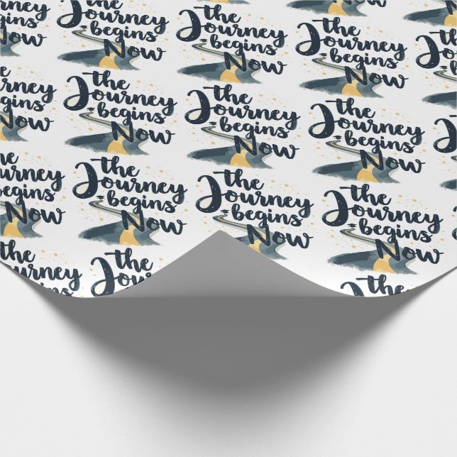 The Journey Begins Now Wrapping Paper (Corner)