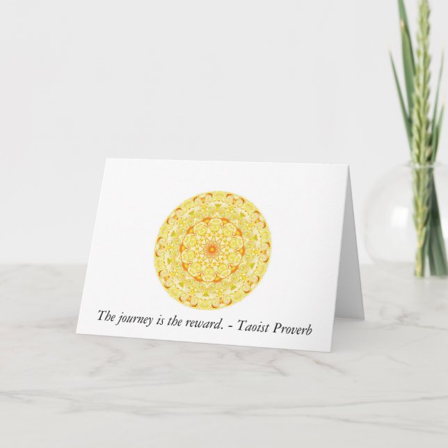 The journey is the reward. - Taoist Proverb Card (Front)