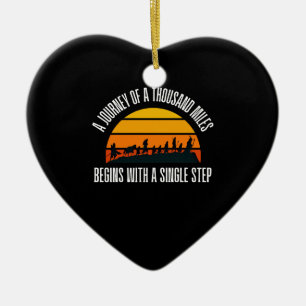 The Journey of a Thousand Miles Begins with a Sing Ceramic Tree Decoration