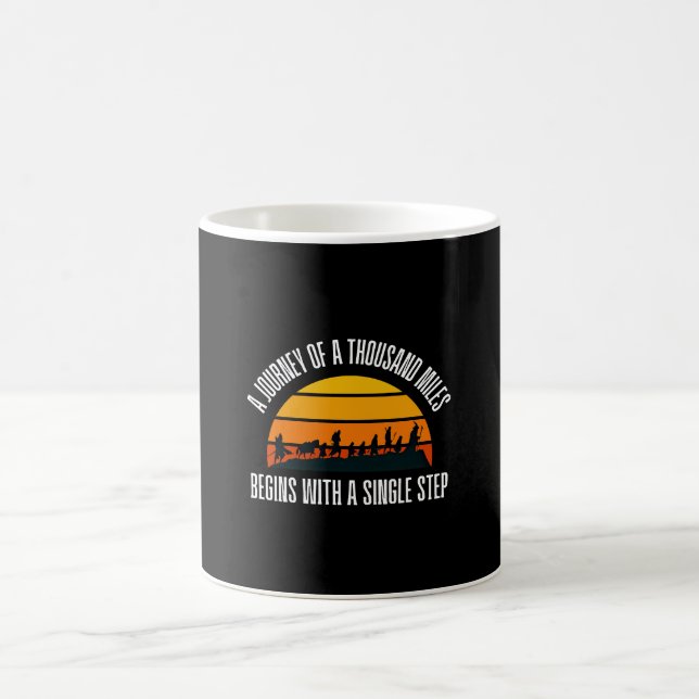 The Journey of a Thousand Miles Begins with a Sing Coffee Mug (Center)