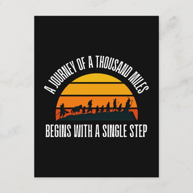 The Journey of a Thousand Miles Begins with a Sing Enclosure Card (Front)