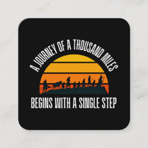 The Journey of a Thousand Miles Begins with a Sing Square Business Card