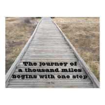 The journey of a thousand miles...