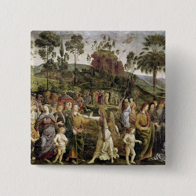 The Journey of Moses, c.1481-83 15 Cm Square Badge (Front)