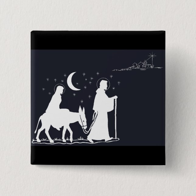 The Journey To Bethlehem 15 Cm Square Badge (Front)