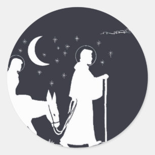 The Journey To Bethlehem Classic Round Sticker