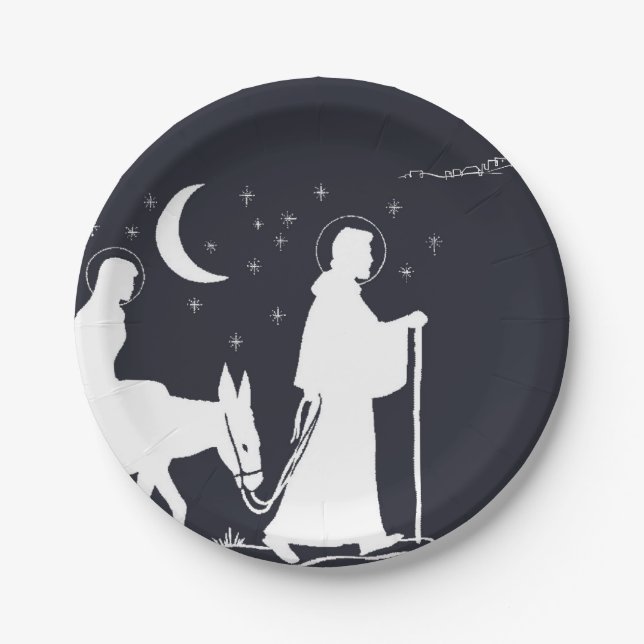 The Journey To Bethlehem Paper Plate (Front)