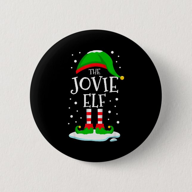 The Jovie Elf Christmas Family Matching Xmas Group 6 Cm Round Badge (Front)