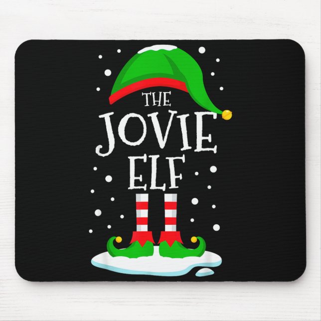 The Jovie Elf Christmas Family Matching Xmas Group Mouse Mat (Front)