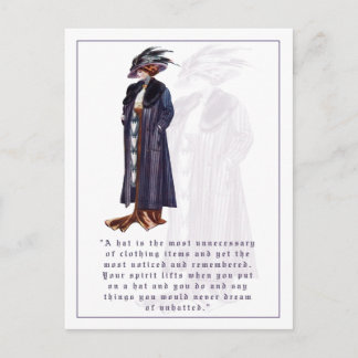 The Joy of a Hat Postcard