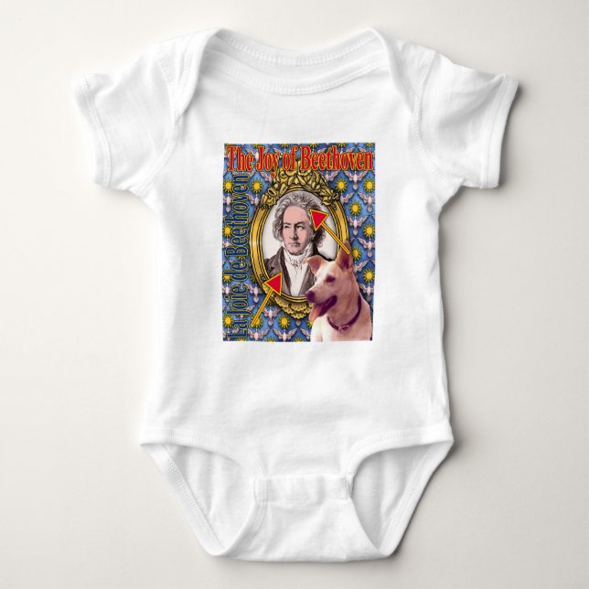 The Joy of Beethoven Baby Bodysuit (Front)