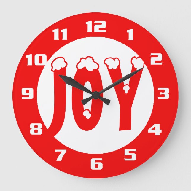The Joy Of Christmas Large Clock (Front)