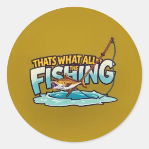The Joy of Fishing Classic Round Sticker