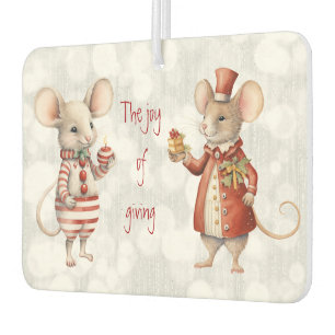 The Joy of Giving Christmas Mice Car Air Freshener