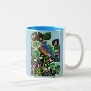 The Joy of Jam Bluebird Two-Tone Coffee Mug