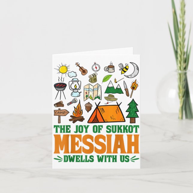 The Joy Of Sukkot Messiah Dwells With Us Jewish Ho Card (Front)