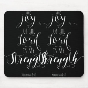 The Joy Of The Lord Is My Strength Christian T Shi Mouse Mat
