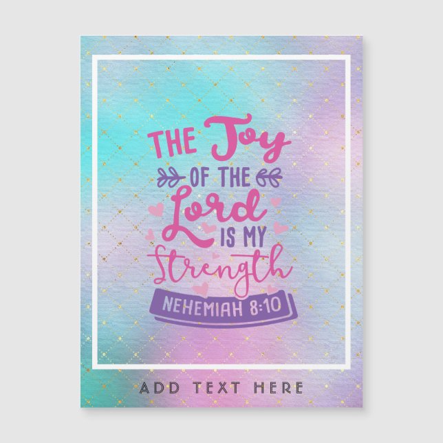 The Joy Of The Lord Is My Strength Personalised (Front)