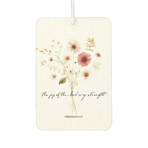 The Joy of the lord minimalist floral Car Air Freshener
