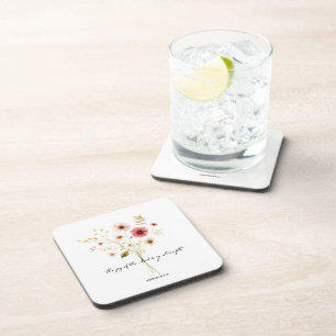 The Joy of the lord minimalist floral Coaster