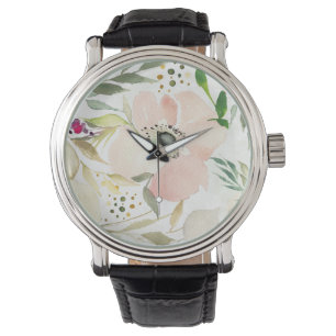 The Joy of White   Watercolor Floral Pattern Watch