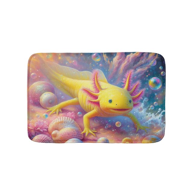 The Joyful Axolotl Bath Mat (Front)