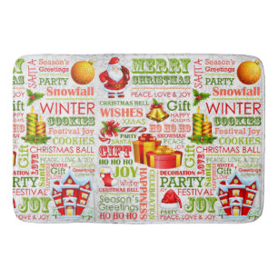 The Joys Of Christmas Bath Mat
