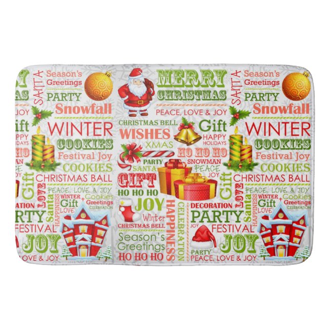 The Joys Of Christmas Bath Mat (Front)