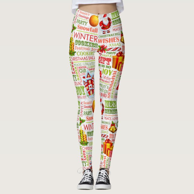 The Joys Of Christmas Leggings (Front)