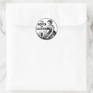 The Joys Of Gardening Classic Round Sticker
