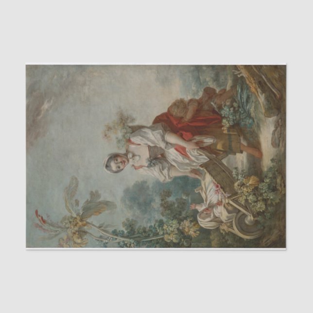 The Joys of Motherhood by Jean-Honore Fragonard Tissue Paper (Front)