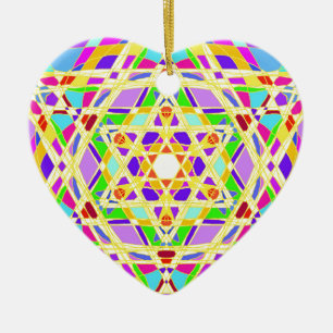 The Judaical vitrail. Ceramic Tree Decoration
