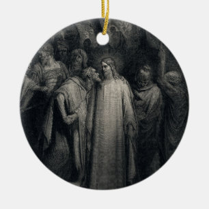 The Judas Kiss by Gustave Dore Ceramic Tree Decoration