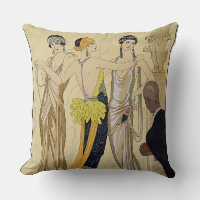 The Judgement of Paris, 1920-30 (pochoir print) Cushion (Front)