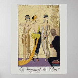 The Judgement of Paris, 1920-30 (pochoir print) Poster
