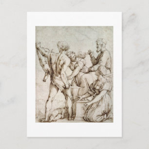 The Judgement of Solomon (pen & ink) Postcard