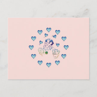 the juggler in love postcard