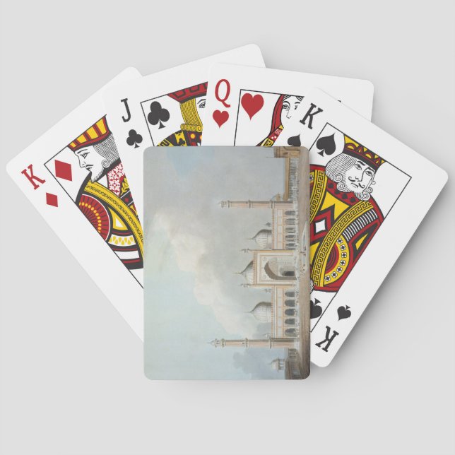 The Jummah Musjed, Delhi, plate XXIII from 'Orient Playing Cards (Back)