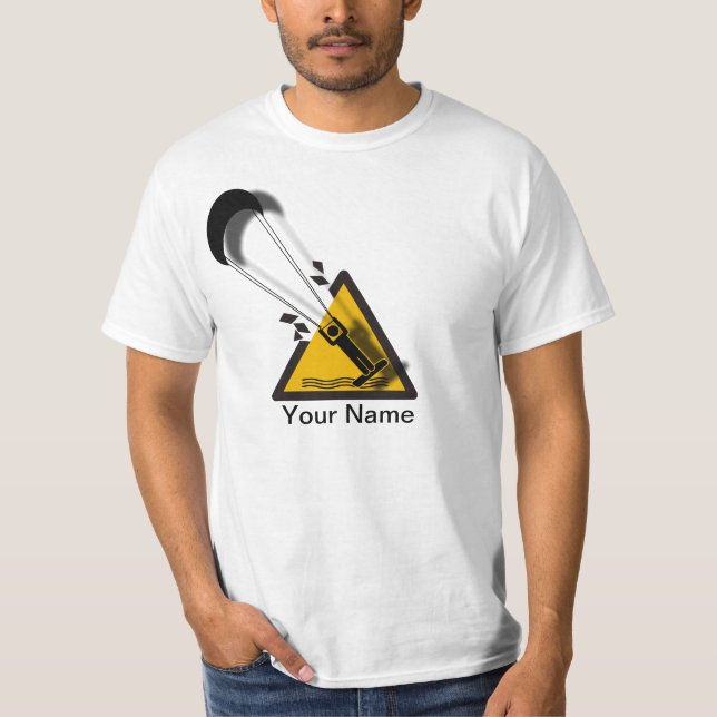 The jump. Kite surfing humour shirt (Front)