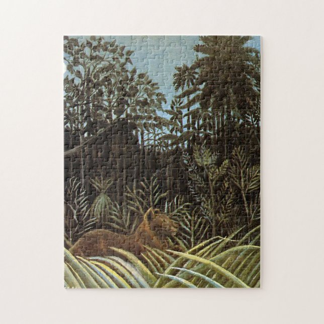 The jungle with the lion by Henri Rousseau Jigsaw Puzzle (Vertical)
