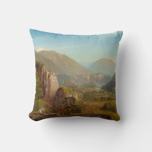 The Juniata River, Pennsylvania by Thomas Moran Cushion