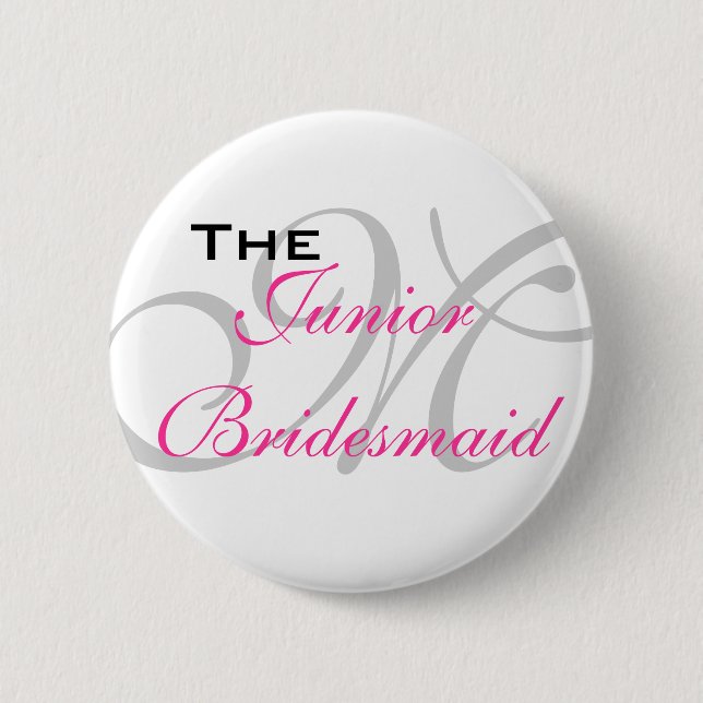 The Junior Bridesmaid Button (Front)