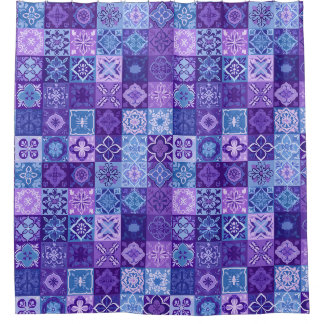 ♐ The Jupiter's Jewel Mosaic Shower Curtain