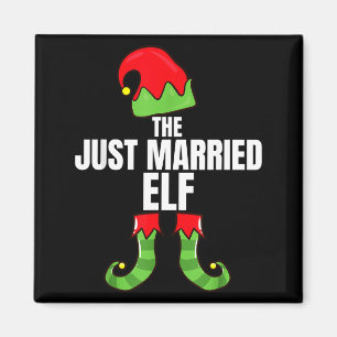 The Just Married Elf Matching Family Christmas Gro Magnet